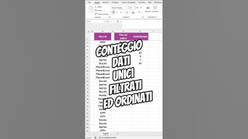 Impara a contare dati unici filtrati ed ordinati con Excel 365 @planetexcel