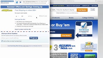 eCampus Coupon Code - How to use Promo Codes and Coupons for eCampus.com