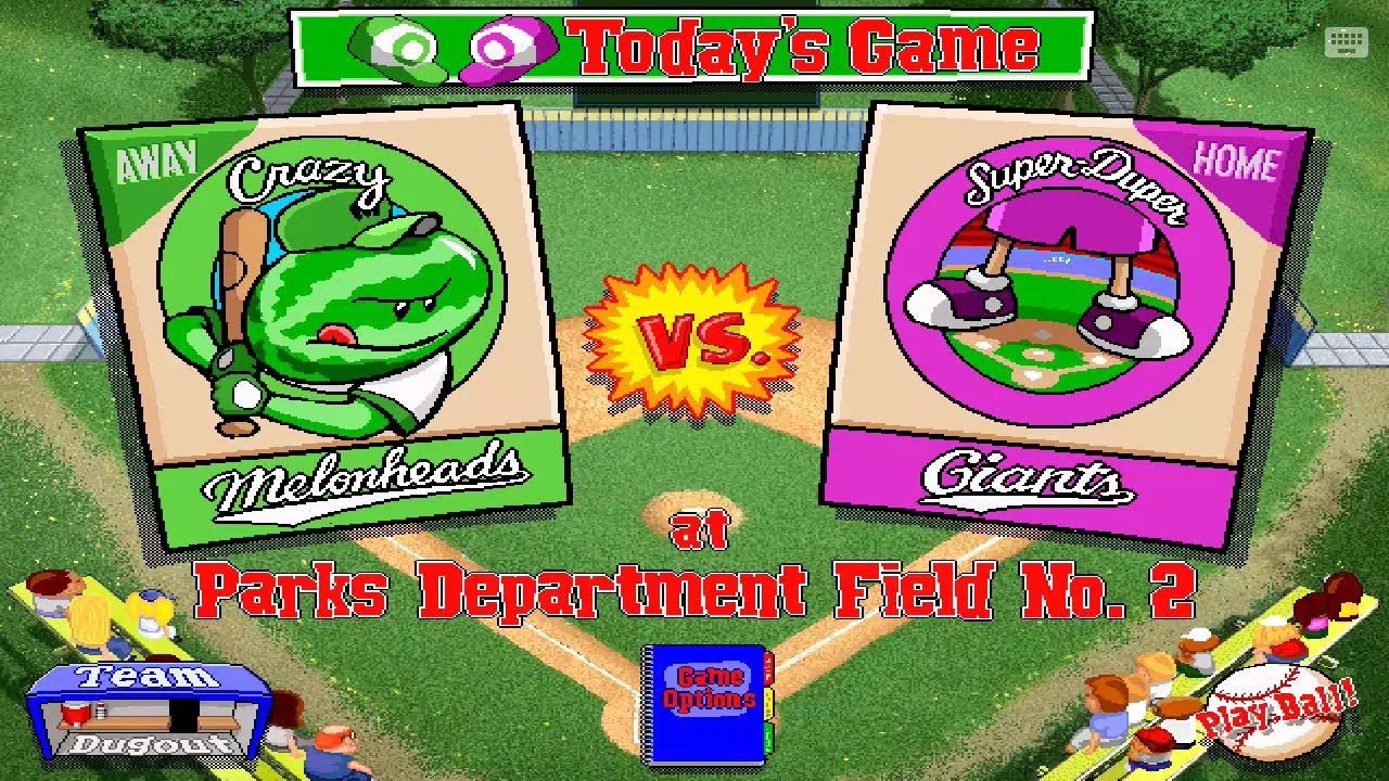 Backyard Baseball (1997) Season 1 Game 9 MELONHEADS VS GIANTS YouTube