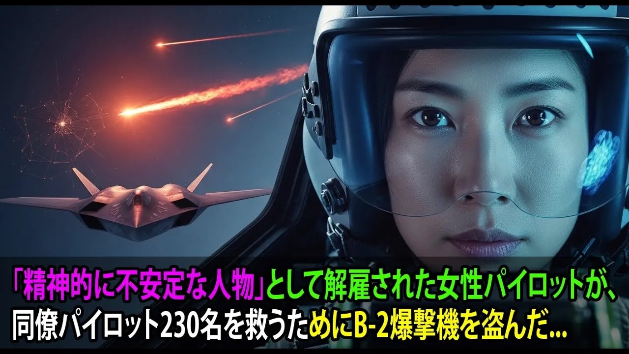 精神的に不安定な人物として解雇された女性パイロットが同僚パイロット230名を救うためにB 2爆撃機を盗んだ