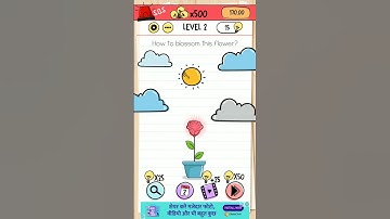 How to blossom this flower? brain test walkthrough level 2