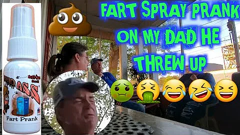 Fart spray prank on my dad MUST WATCH WHOLE VIDEO!!!