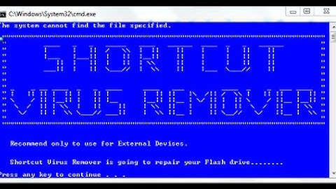 remove shortcut virus from pen drive using cmd