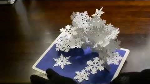 pop-up card【雪の結晶】 snowflakes 2015