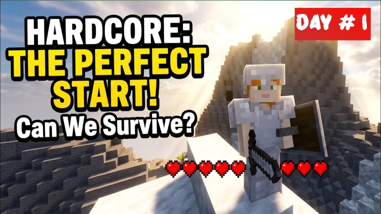 DAY 1 IN MINECRAFT HARDCORE! THE PERFECT START!..... - YouTube