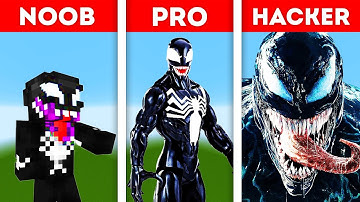 Venom in Minecraft - NOOB VS PRO VS HACKER | Pixel Art