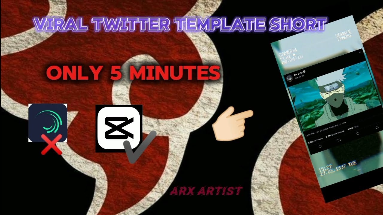 How to make a viral twitter template shorts || how to make anime shorts 