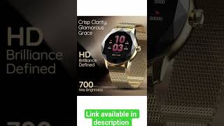 Pebble Vienna 1.27" HD Display, BT Calling Smart Watch for Women, Diamond Cut Design, #flexwatches