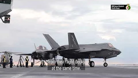 Royal Navy | Aircraft carriers make history on simultaneous F-35B Lightning jet operations