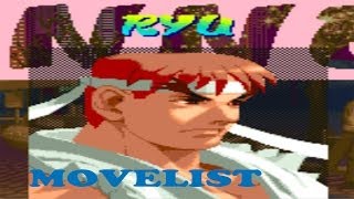 Street Fighter Alpha - Ryu Move List