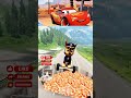 DEEP PIT Challenge! ⚡ Can McQueen survive?! BeamNG! 🔥🚗 #beamng #shorts 005