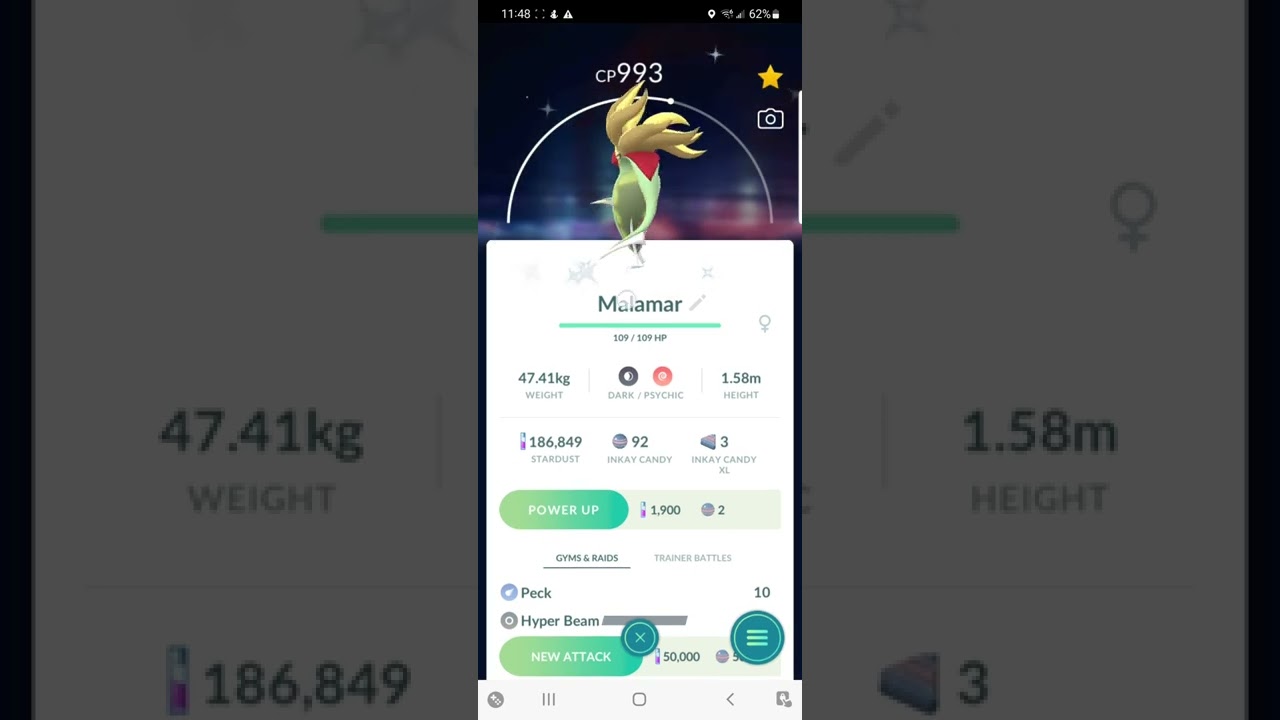 Shiny Malamar in Pokemon Go(Fan Requested)