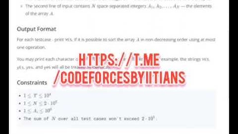 DISJOINT BON DECREASING ARRAY MOODY CHEF CODECHEF SOLUTIONS LIVE