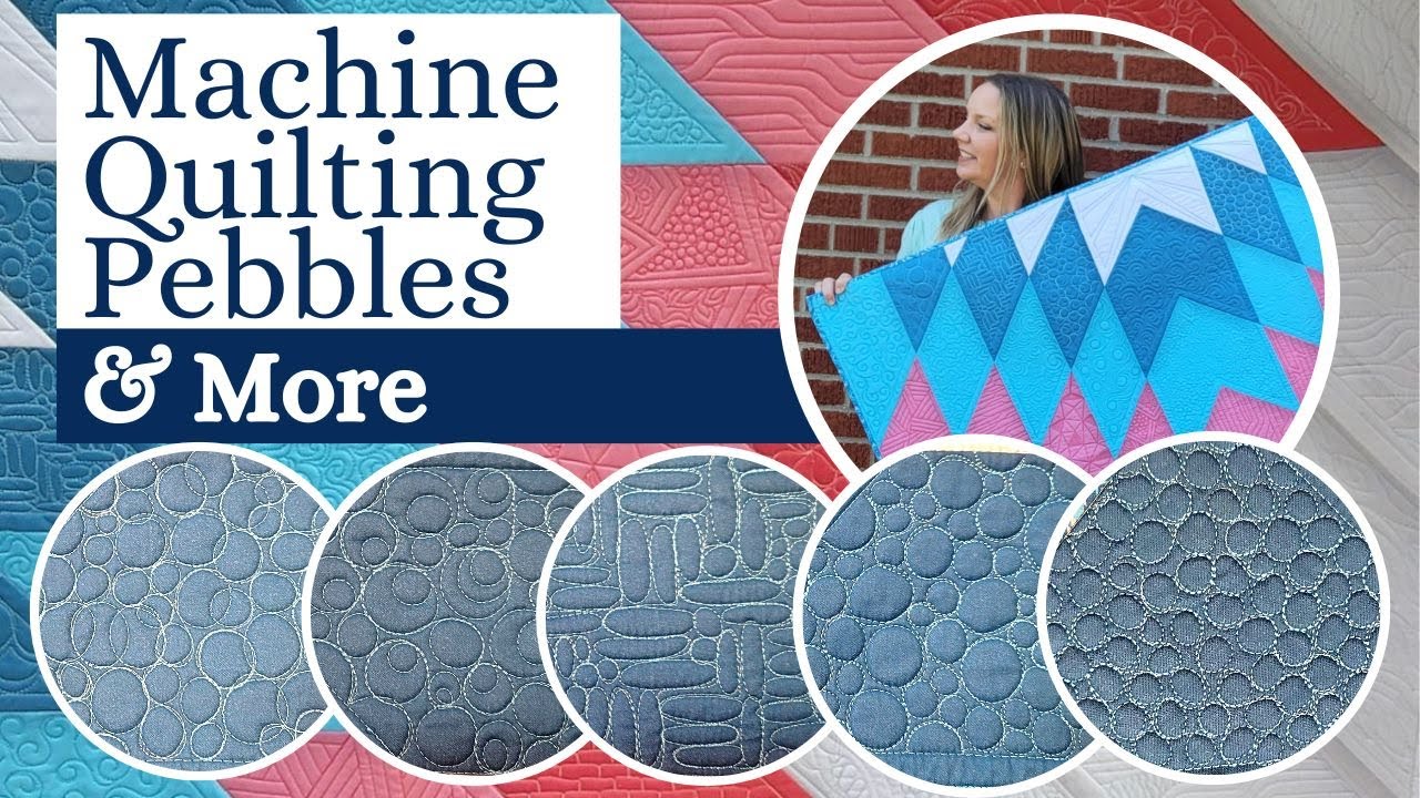 Machine Quilting Pebbles + More Freemotion Challenge Quilting Along