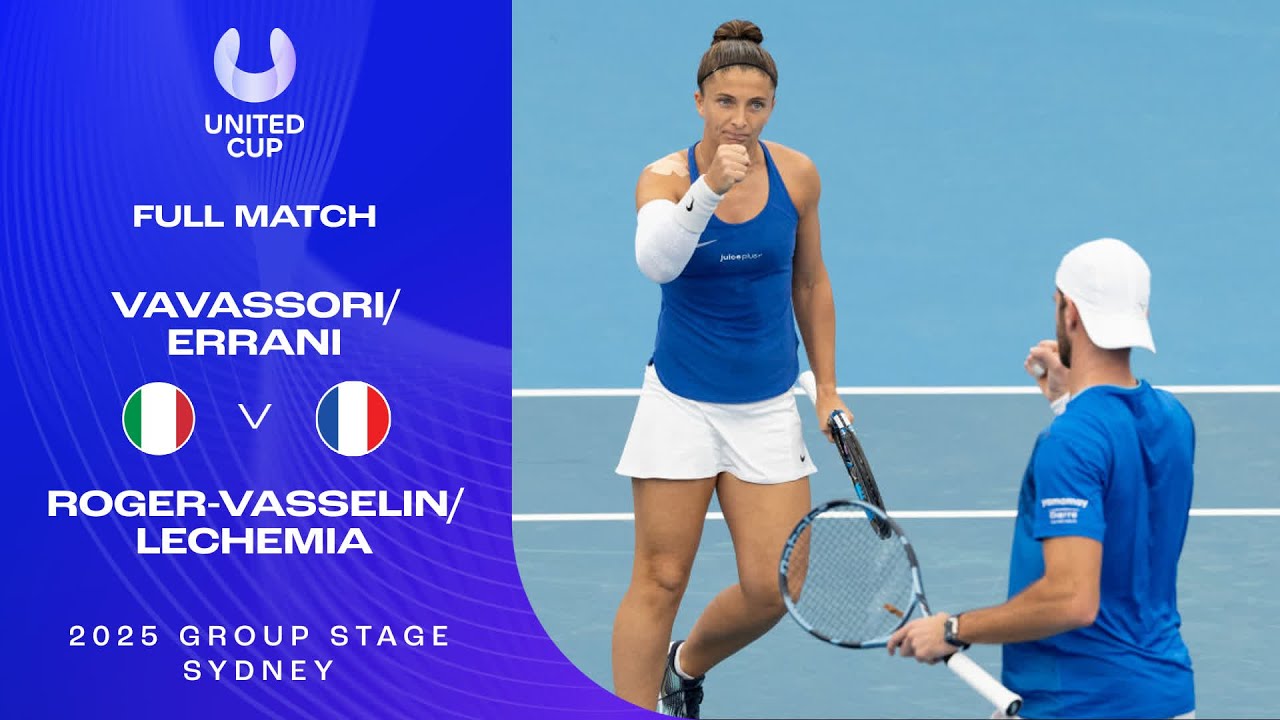 Vavassori/Errani v Roger-Vasselin/Lechemia Full Match | United Cup 2025 Group D