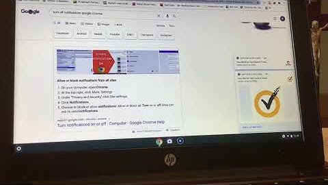 Turn off notifications Google Chrome/Chromebooks