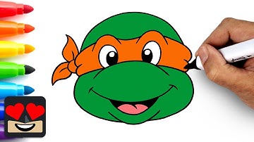 How To Draw Mikey | Teenage Mutant Ninja Turtles