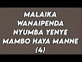 MALAIKA WANAIPENDA NYUMBA YENYE MAMBO 4 SHEITWAN UIKIMBIA MALAIKA WANAIPENDA NYUMBA YENYE MAMBO 4 SHEITWAN UIKIMBIA