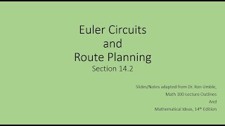 14 2 Euler Circuits and Root Planning