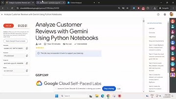 Analyze Customer Reviews with Gemini Using Python Notebooks || #GSP1249 || #2025 Solution