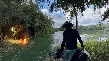 Ngủ Lại Đảo Hoang 4 Ngày Săn Tìm Cá Lớn￼￼ P1 / Camping fishing and cooking on a deserted island