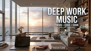 Deep Work Music | Ocean Sunset Focus | Serene Ambient Beats for Deep Concentration