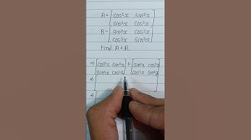 Find A+B | Matrices Class 12 Chapter 4 | #matrices #ytshorts #shorts #trigonometry