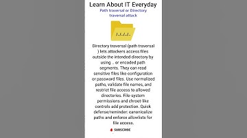 Directory Traversal (Path Traversal) Explained for Beginners 📁🚫 #shorts