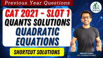 If r is a constant such that | Quadratic Equation | CAT 21 Slot 1 | Shortcut Solution