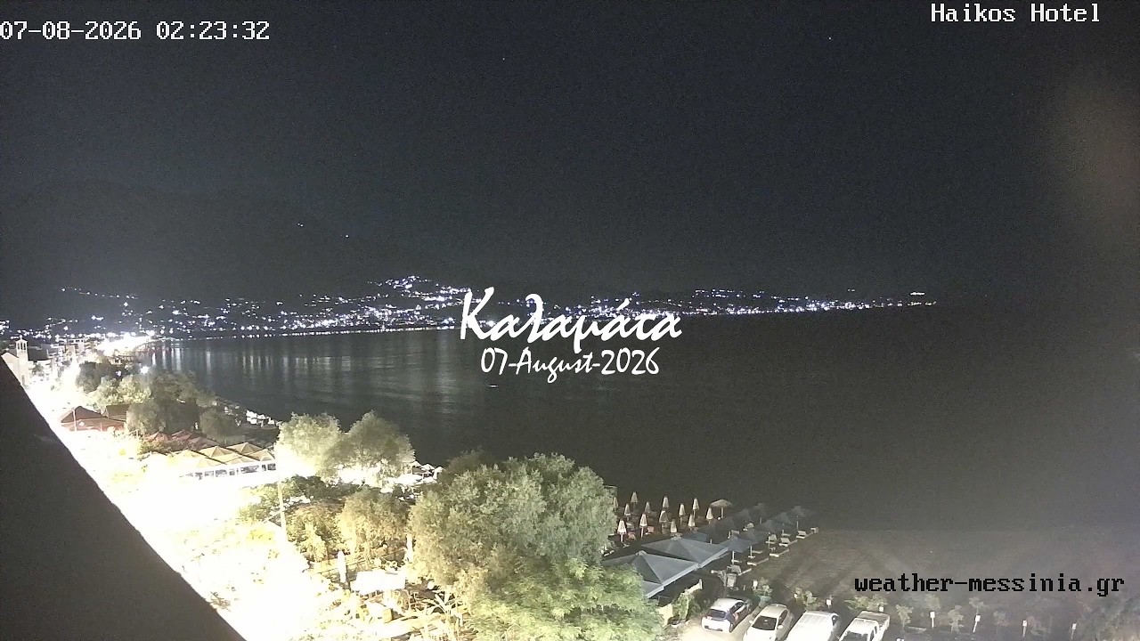 🐙 07-August-2026, Κάμερα Παραλία Καλαμάτας Timelapse, Timelapses.gr 🇬🇷