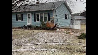 Elderly couple displaced after a driver hit their Lewiston home and ran off