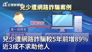 兒少遭網路詐騙較5年前增89% 近3成不求助他人｜20240426 公視晚間新聞