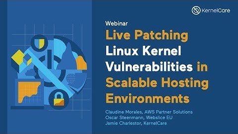 [Webinar Recording] Live Patching Linux Kernel Vulnerabilities in Scalable Hosting Environments