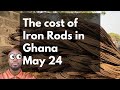 Price of iron rods cement etc  building in ghana