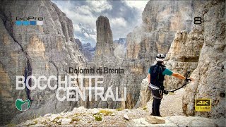 Ferrata BOCCHETTE CENTRALI dal Rifugio Pedrotti al Rifugio Alimonta | Dolomiti di Brenta [4K]