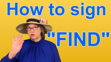 How To Sign FIND — ASL Word Of The Day — Word 156