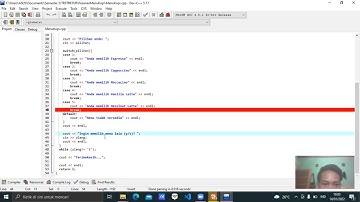 PROGRAM "PESANAN MENU KOPI" PEMROGRAMAN TERSTRUKTUR (UAS) MENGGUNAKAN DEV  C++