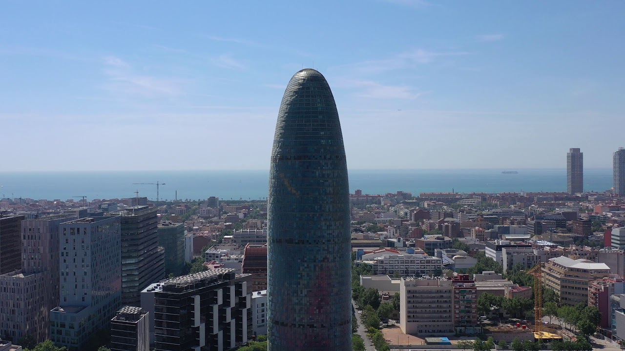 Torre Glories, Barcelona, Spain (Unedited drone footage)