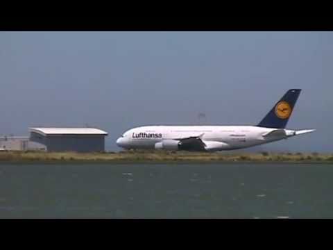 Air France/Lufthansa Airbus A-380's arriving @ SFO