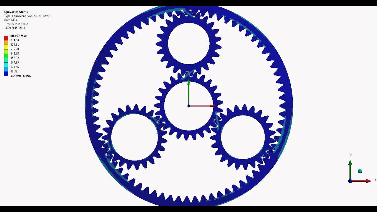Stress analysis of planetary gear in Ansys Workbench#1 - YouTube