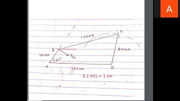 Numerical on velocity analysis by relative velocity method.