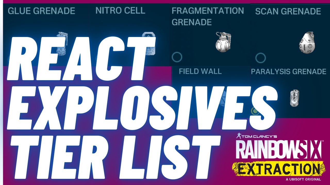 Rainbow Six Extraction Tier List - React Tech Explosives - YouTube