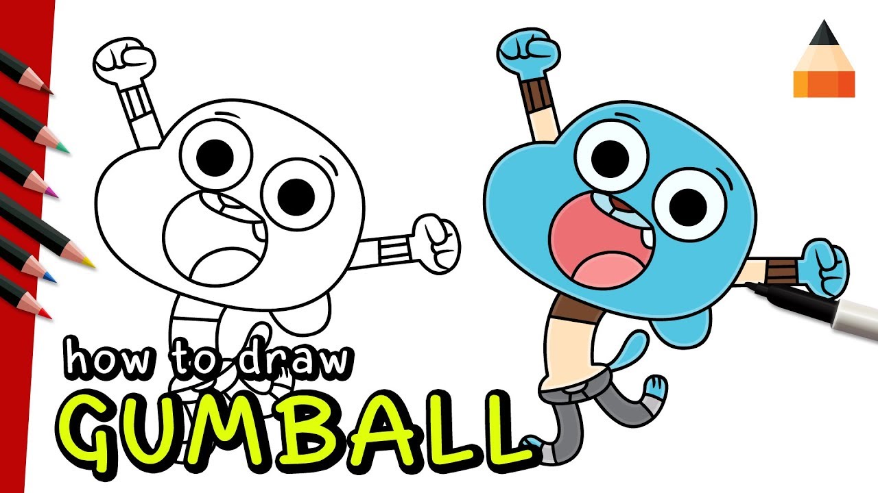 how to draw gumball, drawing gumball, how to draw gumball...