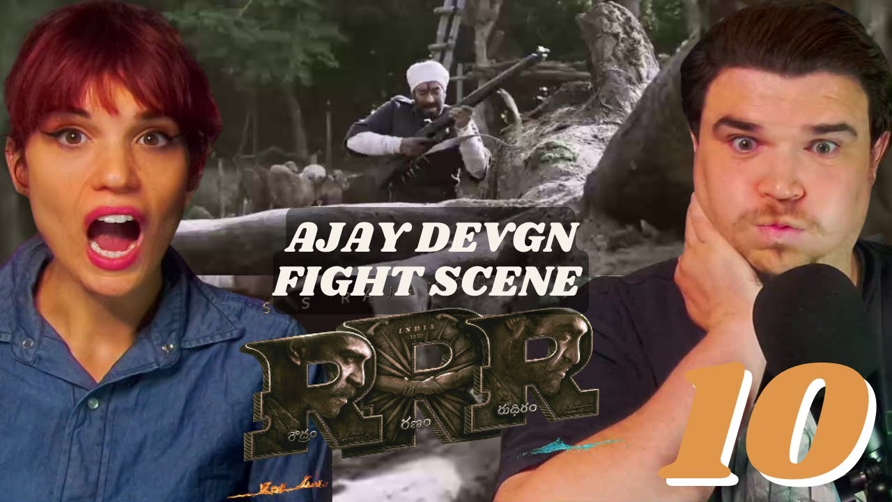 RRR – AMAZING AJAY DEVGN FIGHT SCENE – 10 – N.T. Rama Rao Jr., Ram Charan, Ajay Devgn, Ray Stevenson