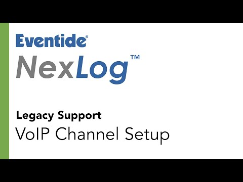 Eventide NexLog Legacy Support: Voice Over IP Set-Up