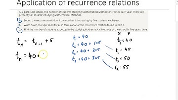 Applications of recurrence relations