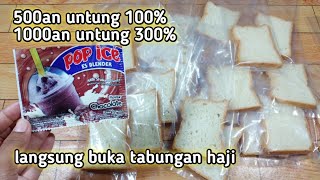 ES UNIK CUMA 2 BAHAN . ROTI TAWAR DAN POP ICE