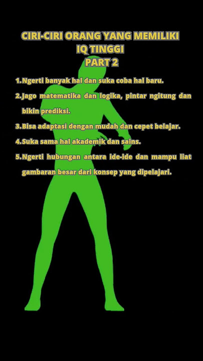 ciri ciri orang yang memiliki IQ tinggi Part 2 #shortvideo #shorts #ytshorts