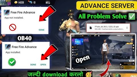 Free Fire Advance Server There Was A Problem Parsing The Package | Advance Server App Not Installed