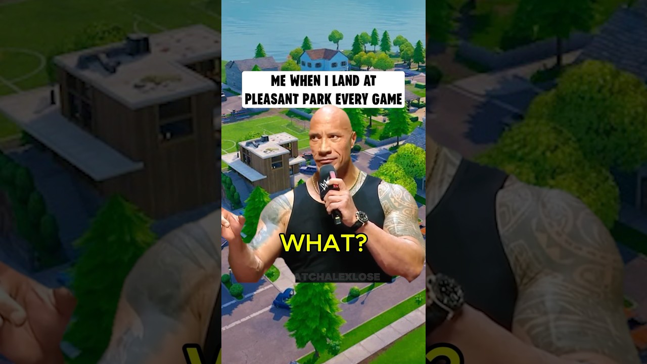 The Rock likes landing at pleasant park in the video game called fortnite! 🪨